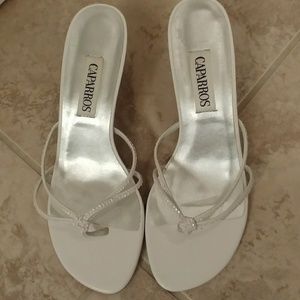 NEW white strappy sandals